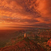 Sunrise Clouds North Rim Grand Canyon National Park Arizona Poster