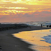 Sunrise In Ocean Beach, Fire Island, Ny Poster