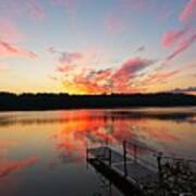 Sunrise - Lake Pennessewassee, Maine Poster