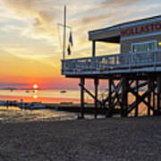 Sunrise On Wollaston Beach Quincy Massachusetts Yacht Club Poster