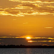 Sunrise Over Old Tampa Bay In Safety Harbor Florida Poster