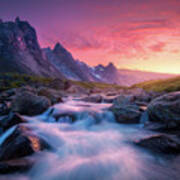 Sunset At Glacier Creek Poster