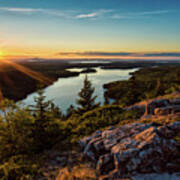 Sunset Beech Mountain, Acadia Np Poster
