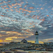 Sunset Bliss At Scituate Lighthouse Poster