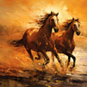 Sunset Gallop Poster
