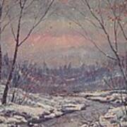 Sunset In Winter. Poster