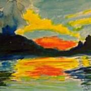 Sunset On The Allegheny Reservoir Poster
