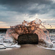 Sunset On The Beach A Frozen Moment Poster