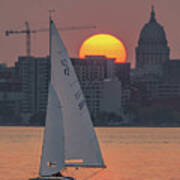 Sunset Sailing Poster