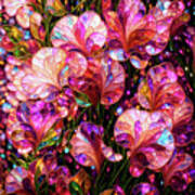 Sweet Peas Extravaganza - Stained Glass Poster