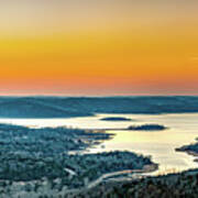 Table Rock Lake Sunset Panorama Poster