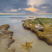 Tabletop Tide Pools And Clouds Poster