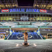 Tampa Bay Lightning Arena At Night Poster