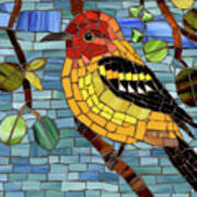 Tanager Glass Mosaic Poster