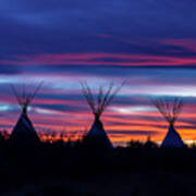 Tee Pees In Clouds Of Color Poster