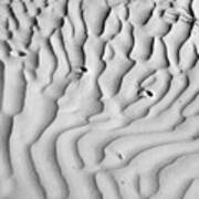 Texas Sand Ripples Black And White Poster