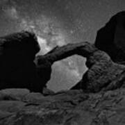 The Arch Valley Of Fire Black White Nevada Poster