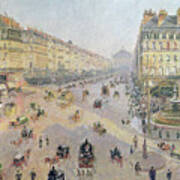 The Avenue De L'opera, Paris, Sunlight, Winter Morning Poster