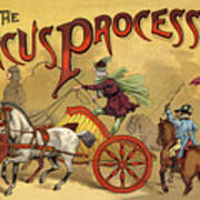 The Circus Procession - Three Horse Chariot Poster