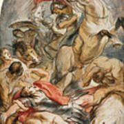 The Conversion Of Saul With Horseman And Banner Poster