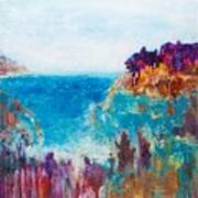 The Cove - Colorful Abstract Contemporary Acrylic Painting Poster