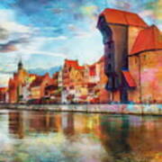 The Crane, Gdansk, Poland Poster
