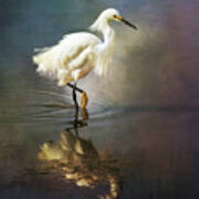 The Ethereal Egret Poster
