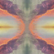 The Eyes Of God - Mirrored Cloudscape Abstract Poster