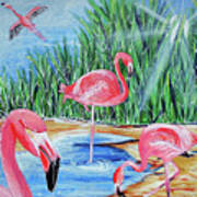The Flamingos Poster