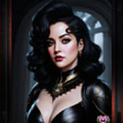 The Havenshaw, Lady Oosternic Captivating Ai Concept Art Portrait By Xzendor7 Poster