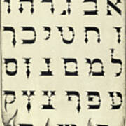 The Hebrew Alphabet Poster