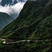 The High Road - High Mountain Pass, Northern Vietnam Poster