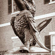 The Jayhawk Sculpture In Sepia - Lawrence Kansas Poster
