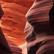 The Majestic Sandstone Walls Of Antelope Canyon Poster