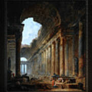 The Old Temple By Hubert Robert Old Masters Fine Art Reproduction Poster