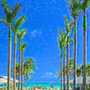 The Palms Of Casa Marina Impressionism Poster