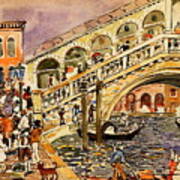 The Rialto Bridge, Venice Poster