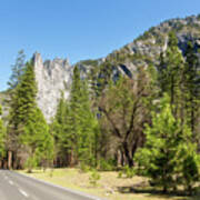 The Road Through Yosemite National Park, California, Usa Poster
