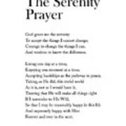 The Serenity Prayer - Reinhold Niebuhr Poem - Literature - Typography Print 1 Poster