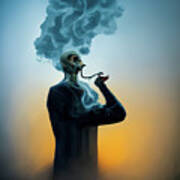 The Smoker 01 Surreal And Quirky Poster