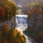 The Middle Falls Of Letchworth State Park Poster