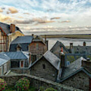 The View From Our Hotel Room In The Castle Mont Saint Michel Normandy France Poster