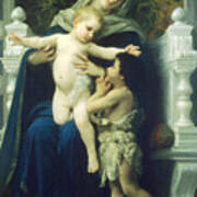 The Virgin Baby Jesus And Saint John The Baptist Poster