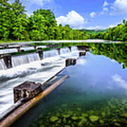 The Weir Dam At South Holston Poster
