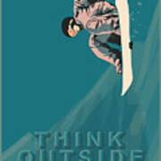 Think Outside The Box, Snowboard Poster Poster