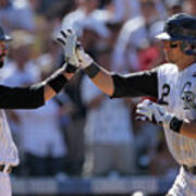 Todd Helton, Troy Tulowitzki, And Bill Bray Poster