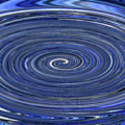 Tom Stanley Janca Blue Oval Spiral  Abstract Poster