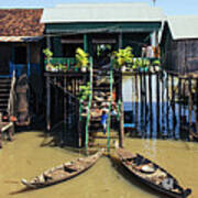 Tonlesap Lake Cambodia Floating Village Kampong Khleang 4 Poster