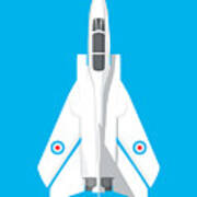 Tornado Swing Wing Jet - Cyan Poster