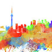 Toronto Ontario Canada Multicolor Skyline Design 246 Poster